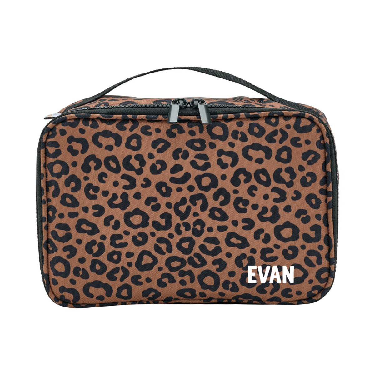Lunch bag isotherme enfant — Atelier Wagram — Léopard noir fond marron — autre vue 5 | Appart 17 Bruxelles