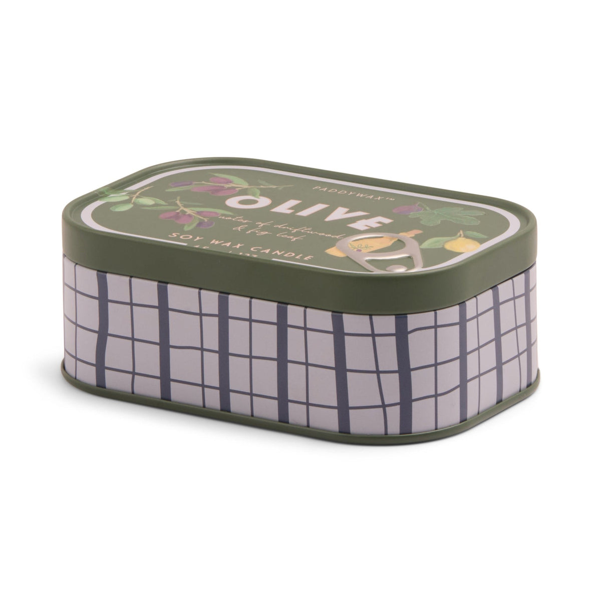 Paddywax Bistro Olive Bougie parfumée boîte métal 127 g, 2 mèches — Paddywax — Fig & Olive — packshot 3 | Appart 17 Bruxelles