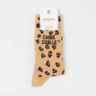 Chaussettes « Casse couille » — Félicie Aussi — Léopard sable — photo produit | Appart 17 Bruxelles