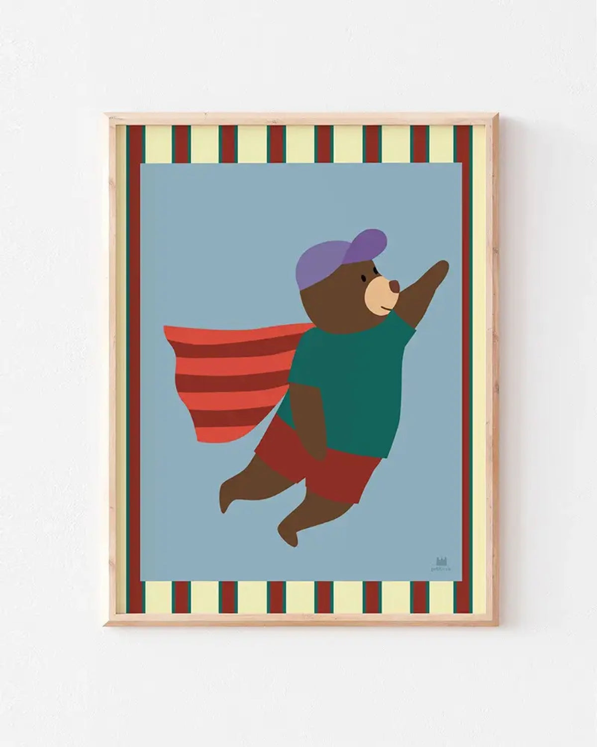 Affiche chambre enfant Le super-héros 30 × 40 cm — Ma Petite Vie — Ours — packshot | Appart 17 Bruxelles