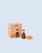 Fluid Market Sel & Poivre Sushi et sauce soja en céramique — Fluid Market — Orange & marron — packshot, coffret 3 | Appart 17 Bruxelles