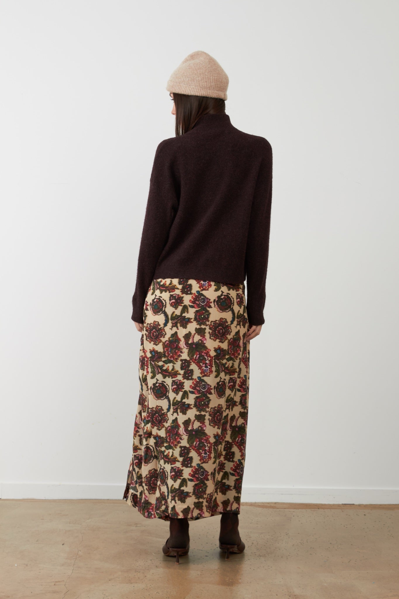 NATHANIELLE Pull en maille laine mélangée — Burgundy — vue 6