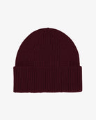 Colorful Standard Merino Wool Beanie Bonnet laine mérinos recyclée — Colorful Standard — Oxblood Red — packshot 5 | Appart 17 Bruxelles