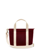 Hindbag Louise Mini cabas en velours côtelé — Hindbag — Velours bordeaux — packshot, vue de dos 3 | Appart 17 Bruxelles
