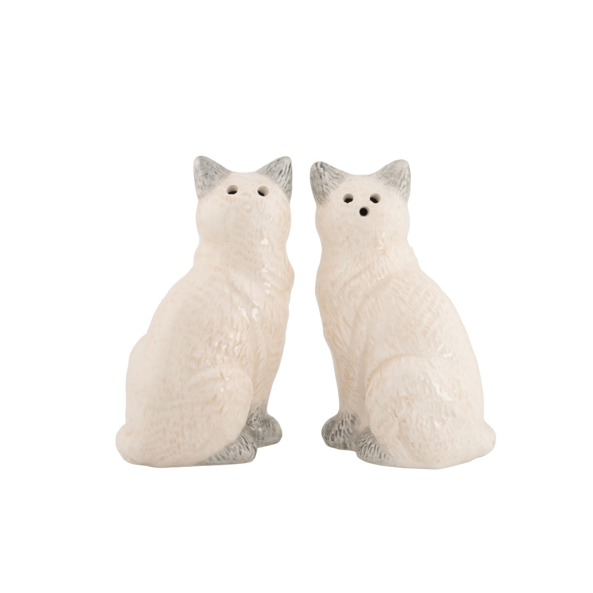 Salière et poivrière Chats Ragdoll — Sass & Belle Europe — Blanc — autre angle 2 | Appart 17 Bruxelles