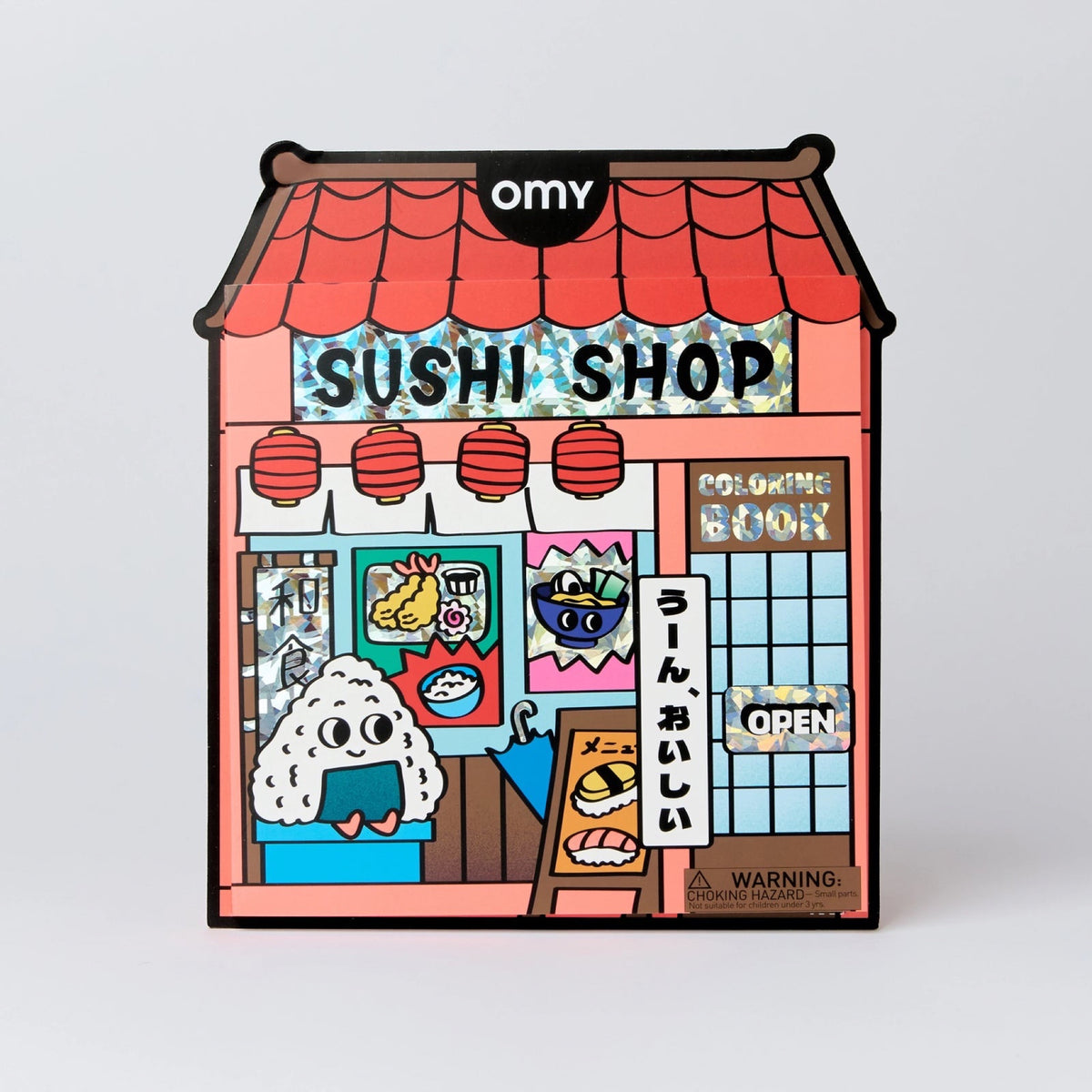 Carnet de coloriage 34 pages + stickers, Coloring Boutique — OMY — Sushi Shop — packshot | Appart 17 Bruxelles