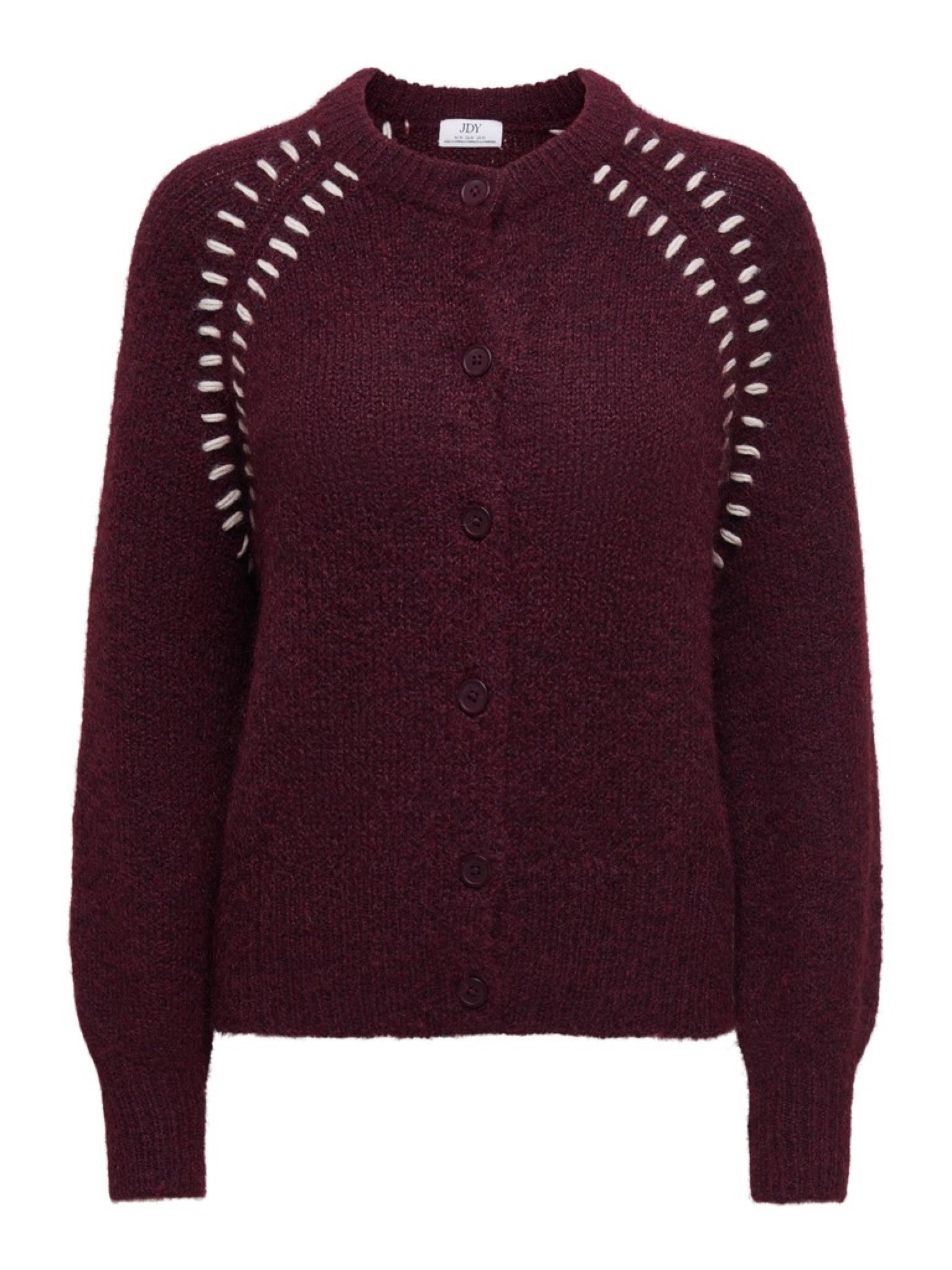 JDYZOEY ELLA Cardigan en maille à surpiqûres contrastées — JDY — Winetasting — packshot | Appart 17 Bruxelles