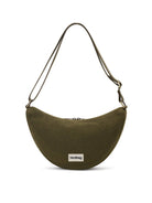 Hindbag Andrea Sac demi-lune d'hiver, velours, tartan ou effet laine — Hindbag — Effet laine khaki — packshot 4 | Appart 17 Bruxelles