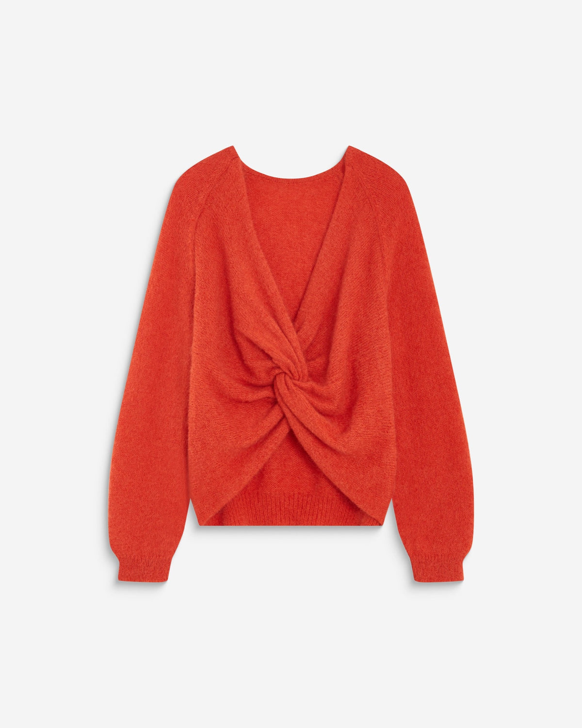 Anthemis Pull ample dos nu croisé en mohair — Grace & Mila — Sanguine — packshot, dos 8 | Appart 17 Bruxelles