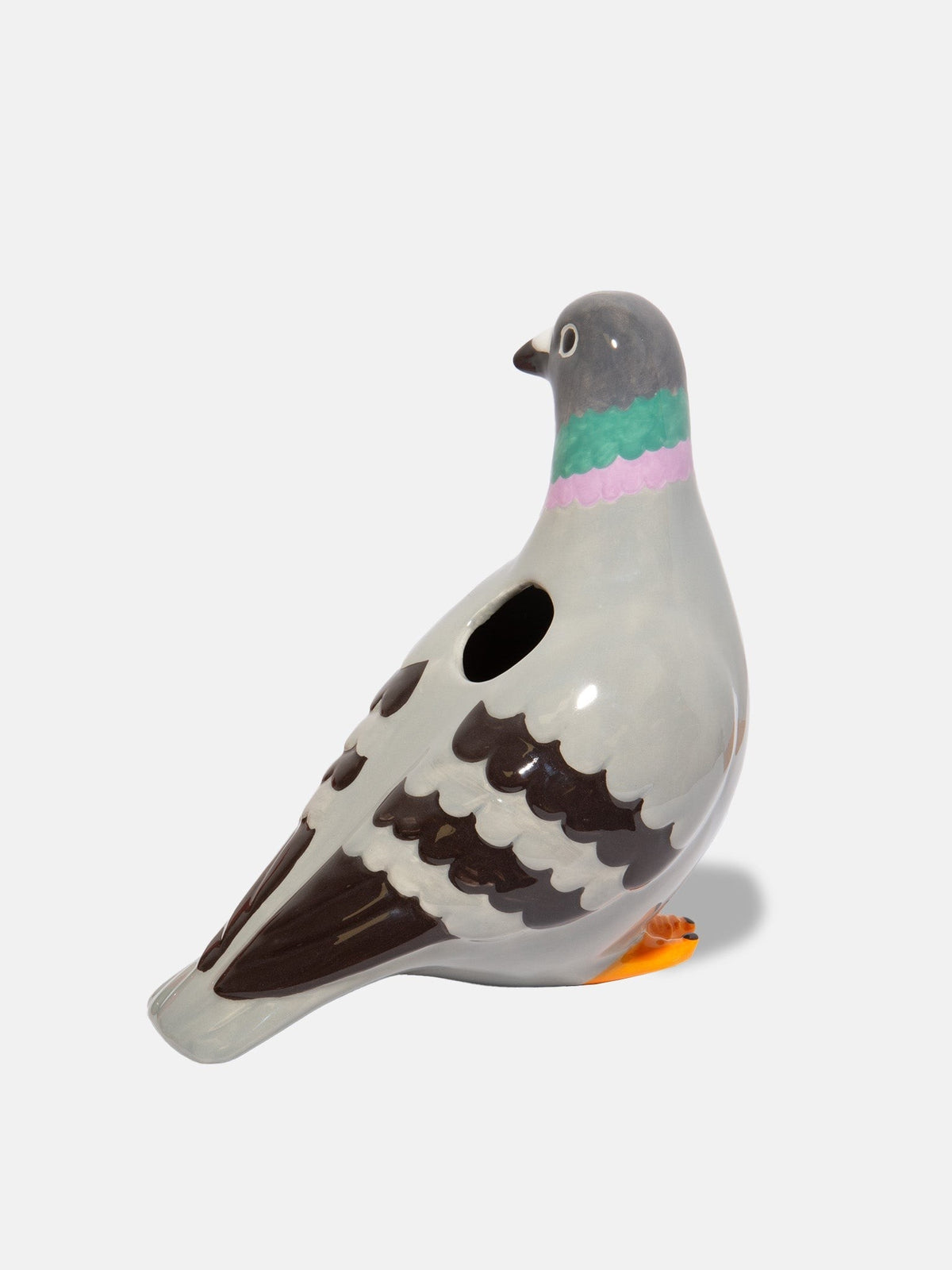 Vase pigeon en céramique, taille M — DOIY — Gris — de profil 4 | Appart 17 Bruxelles