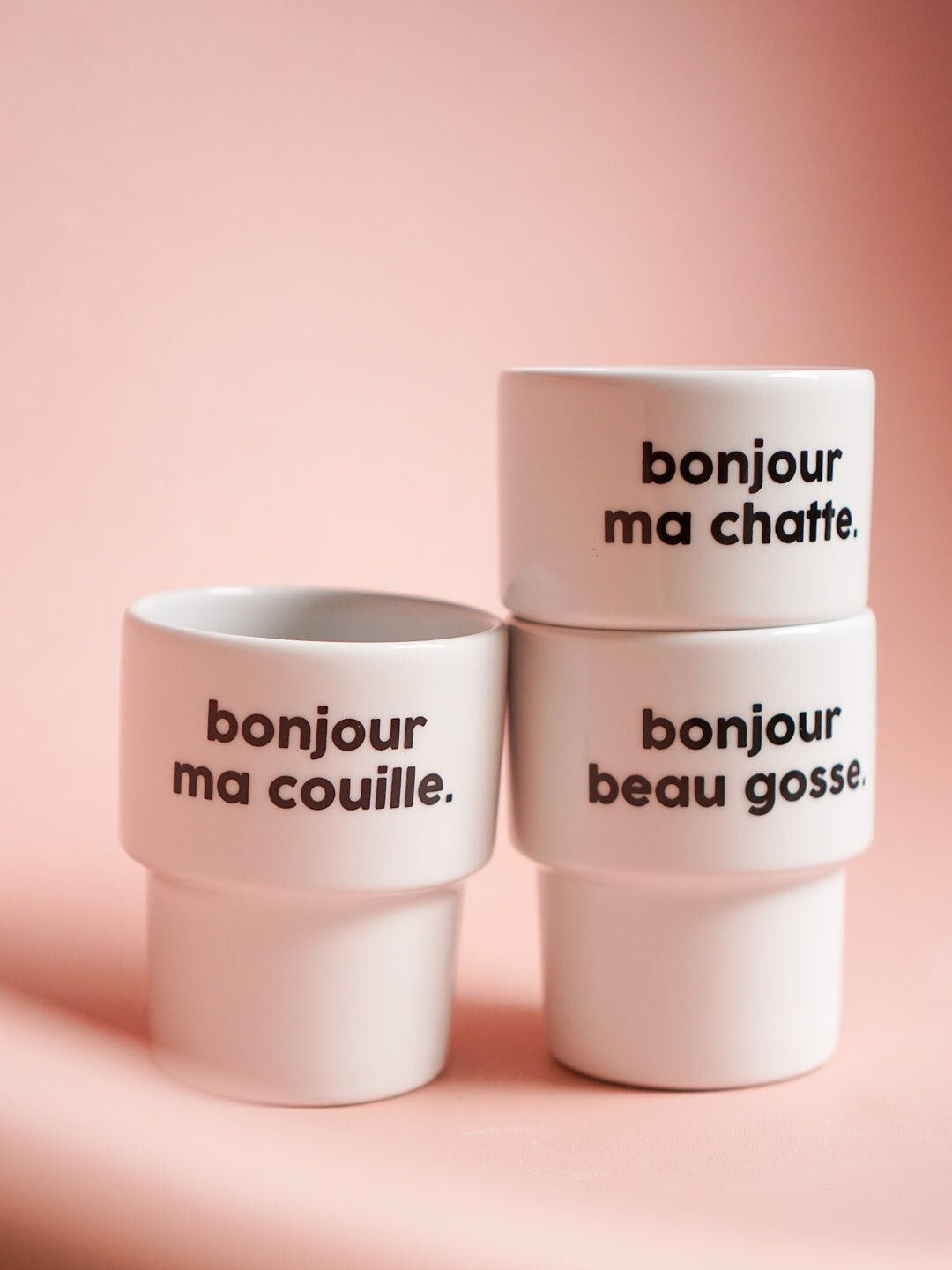 Gobelet « Bonjour beau gosse » — Félicie Aussi — Bonjour beau gosse — vue 2 | Appart 17 Bruxelles