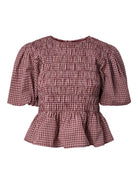 YASVINA Top smocké à carreaux — Huckleberry Checks — vue 6