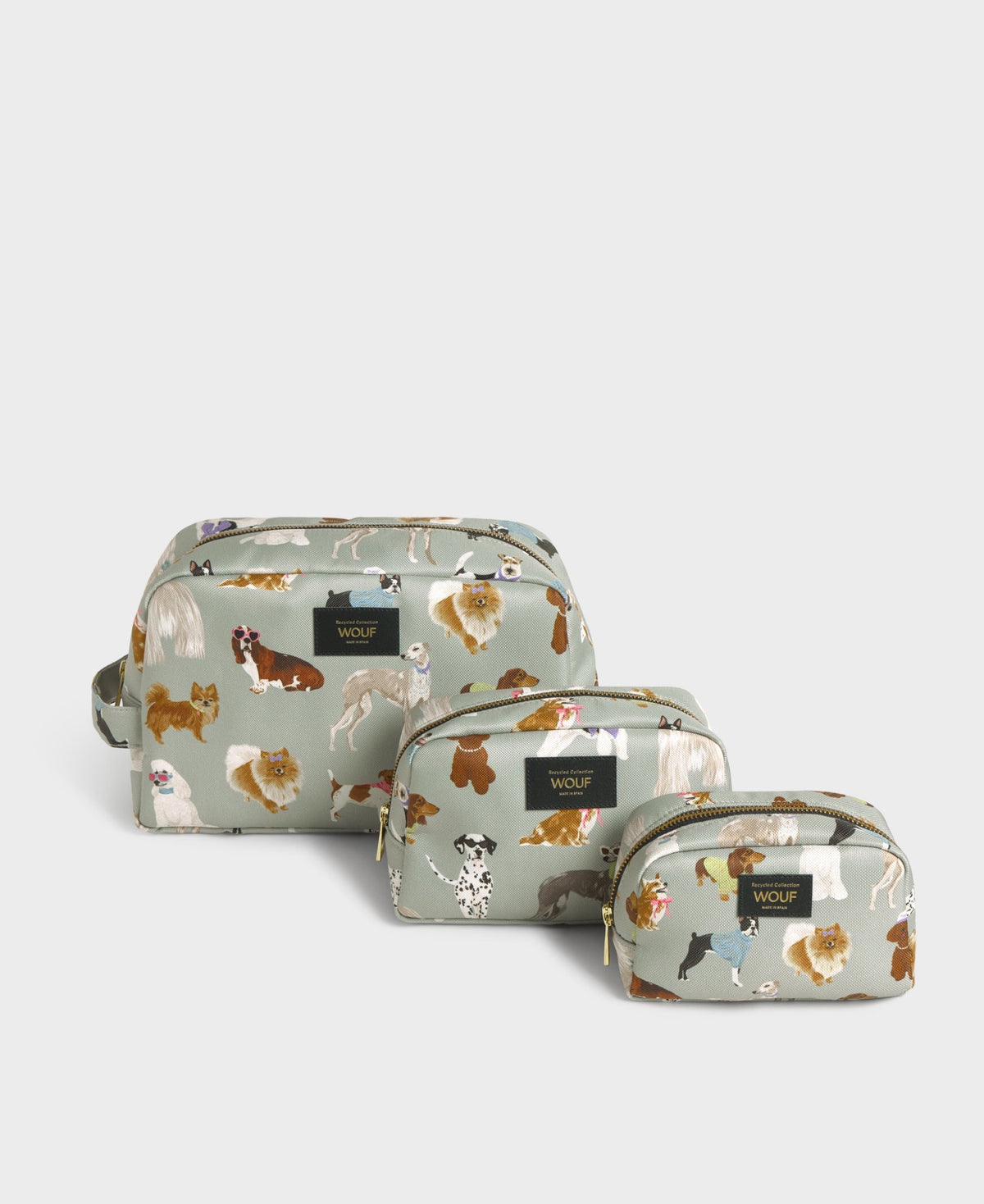 Grande trousse de toilette en polyester recyclé — Wouf — Puppy — les formats de la collection 4 | Appart 17 Bruxelles
