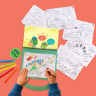 Drawing Kit, mallette de coloriage réutilisable — SuperPetit — Dino — autre vue 3 | Appart 17 Bruxelles