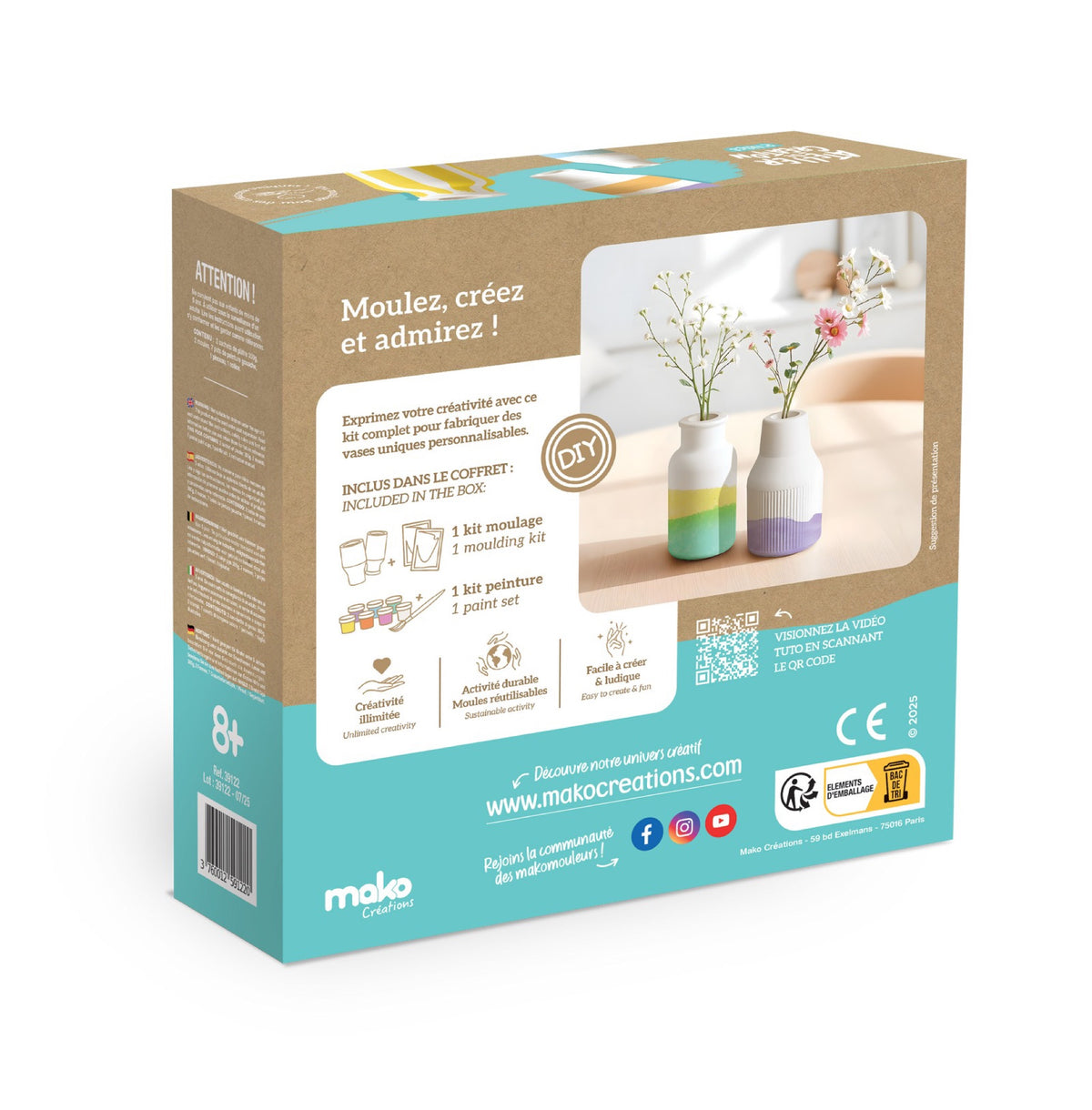 Atelier de création 2 vases — mako moulages — 2 vases — autre vue 3 | Appart 17 Bruxelles