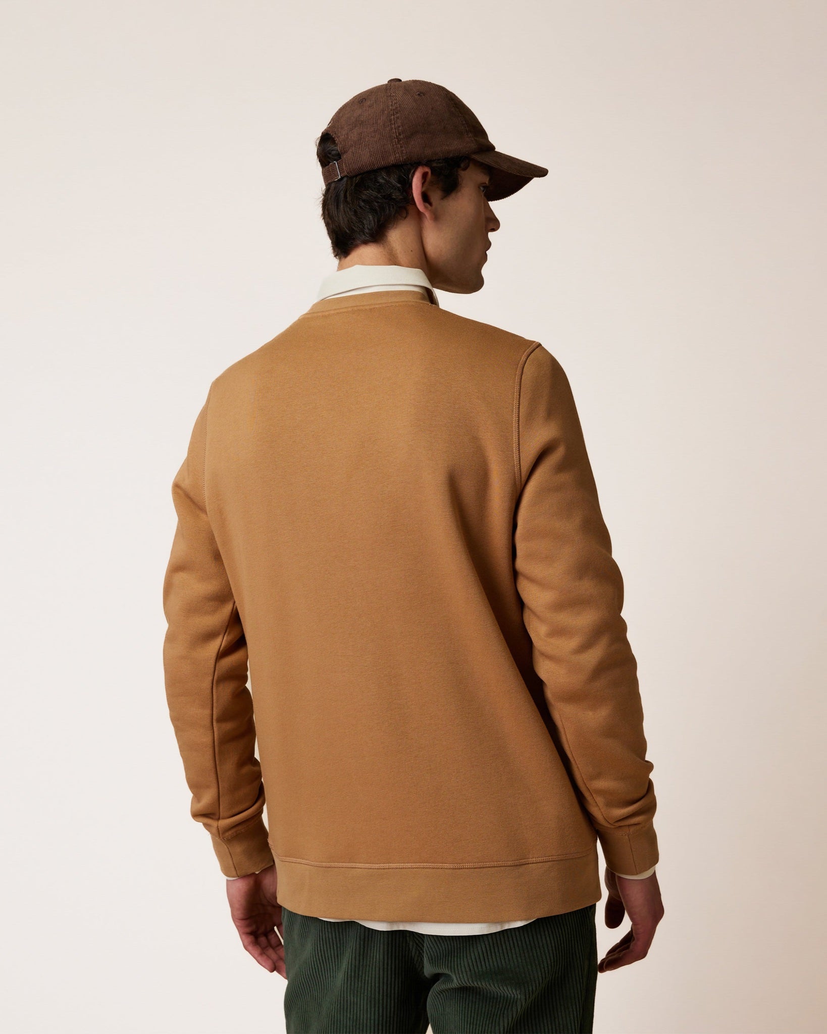 FAGUO DONZY Sweat col rond — Camel — vue 4