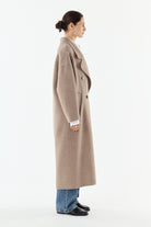 MURIEL Manteau long croisé — Taupe — vue 5