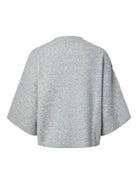 PCNIKO Pull court manches courtes à écusson brodé — Pieces — Light Grey Melange — packshot dos | Appart 17 Bruxelles