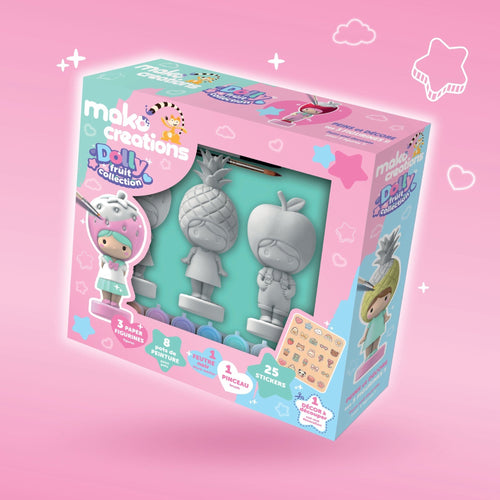 Kit de peinture Dolly Collection, 3 figurines à décorer — mako créations