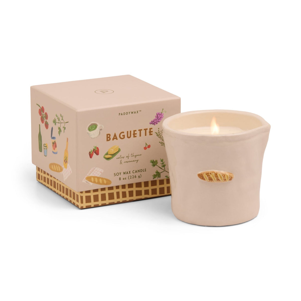 Paddywax Bistro Baguette Bougie parfumée en céramique 226 g — Paddywax — Rosemary & Thyme — packshot | Appart 17 Bruxelles