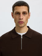 SLMTELLER Polo demi-zip en maille — Delicioso — vue 6
