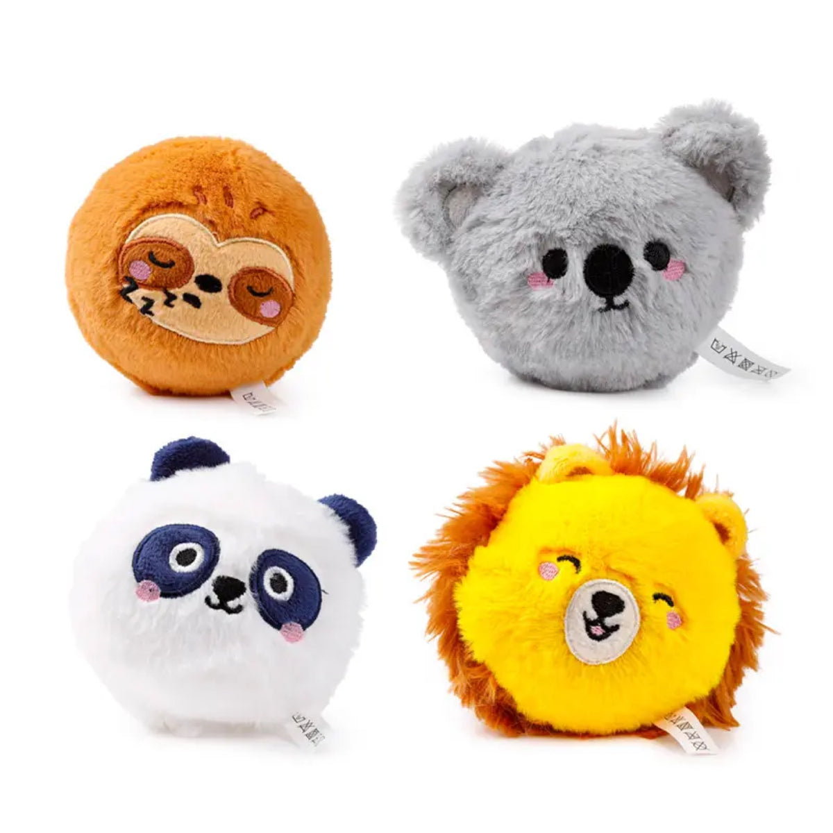 Balle rebondissante en peluche Adoramals Zoo — Puckator — Modèle au hasard — packshot | Appart 17 Bruxelles
