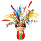 Cache-pot mural Frida Kahlo — Sass & Belle Europe — Rouge — avec fleurs 4 | Appart 17 Bruxelles