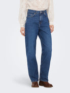 JDYBAILEY Jean barrel taille haute — Medium Blue Denim — vue 2