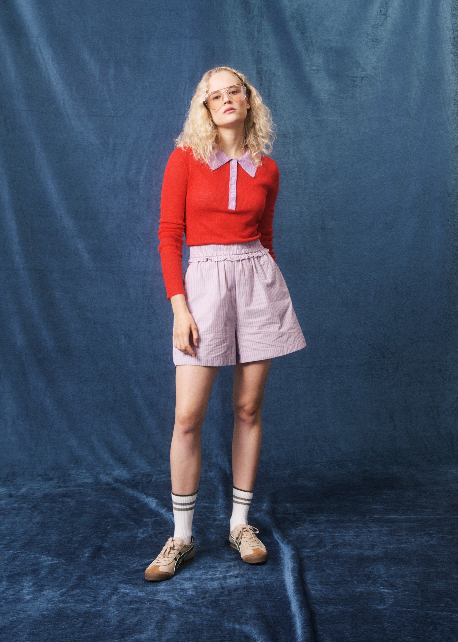 Polo Gabriella côtelé Rouge – FRNCH | Appart 17