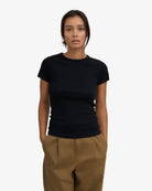 Colorful Standard Organic Rib SS T-Shirt côtelé manches courtes Deep Black