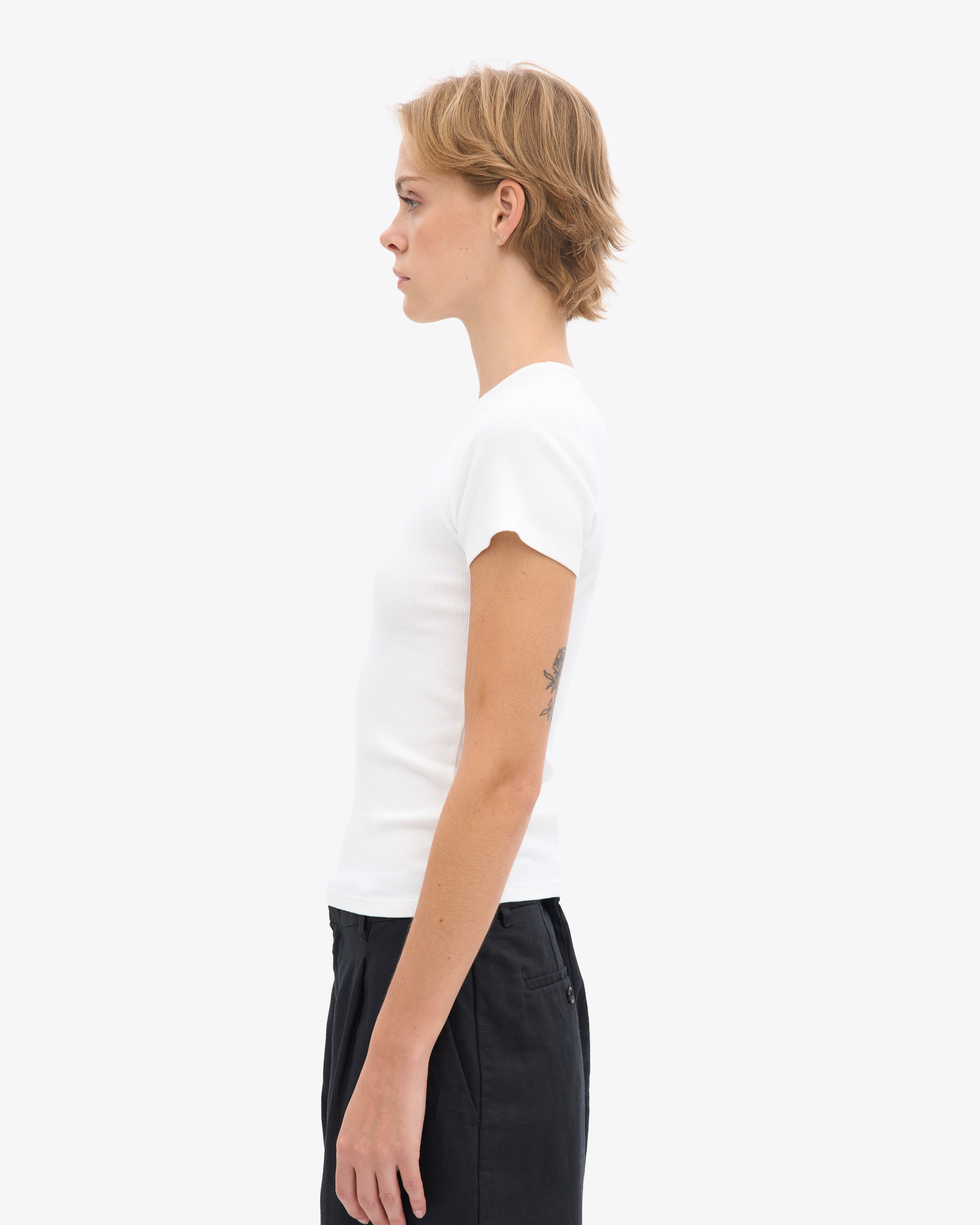 Colorful Standard Organic Rib SS T-Shirt côtelé manches courtes Optical White