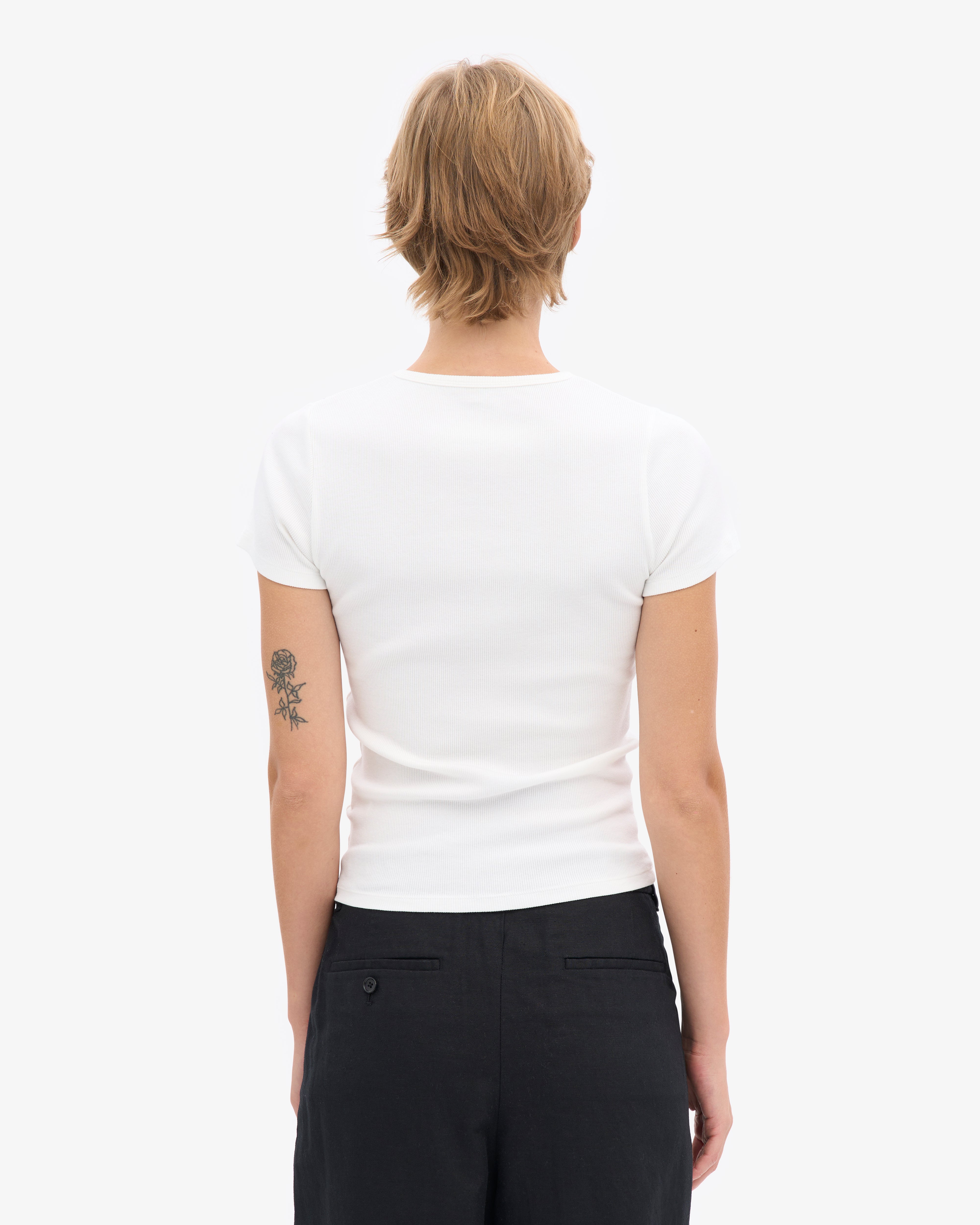 Colorful Standard Organic Rib SS T-Shirt côtelé manches courtes Optical White
