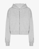 Colorful Standard Organic Crop Zip Hood Sweatshirt zippé court Snow Melange