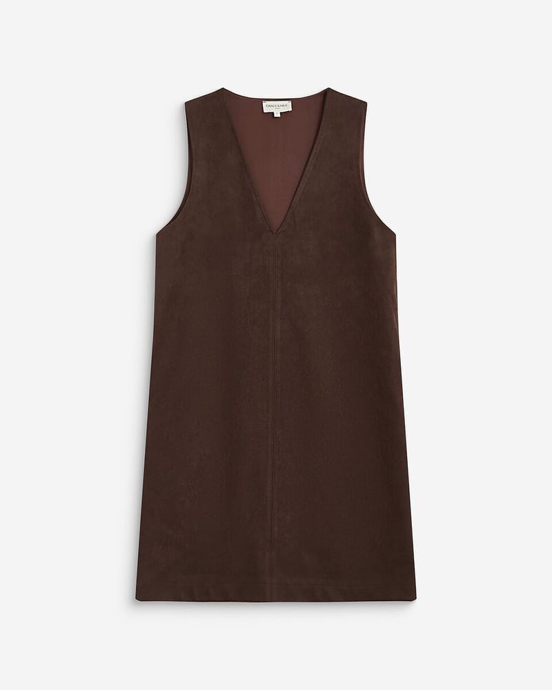 Anaya Robe chasuble en suédine — Marron — Grace & Mila