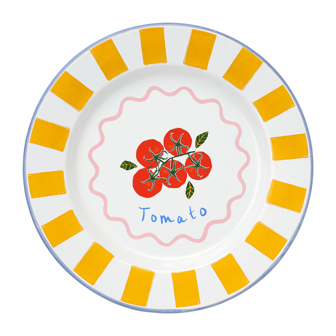 Assiette Tomate Bon Appétit émail Talking Tables Appart17