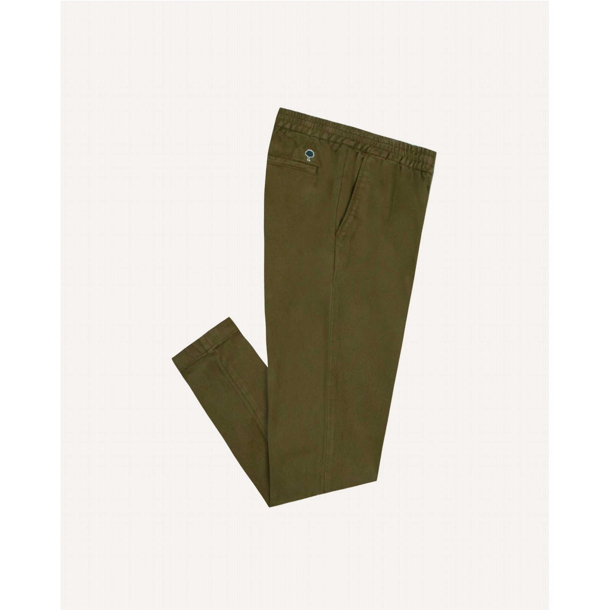 FAGUO DREUILLE Pantalon à taille élastiquée Dark Olive – FAGUO | Appart 17