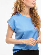 VIELLETTE S/S SATIN TOP - NOOS