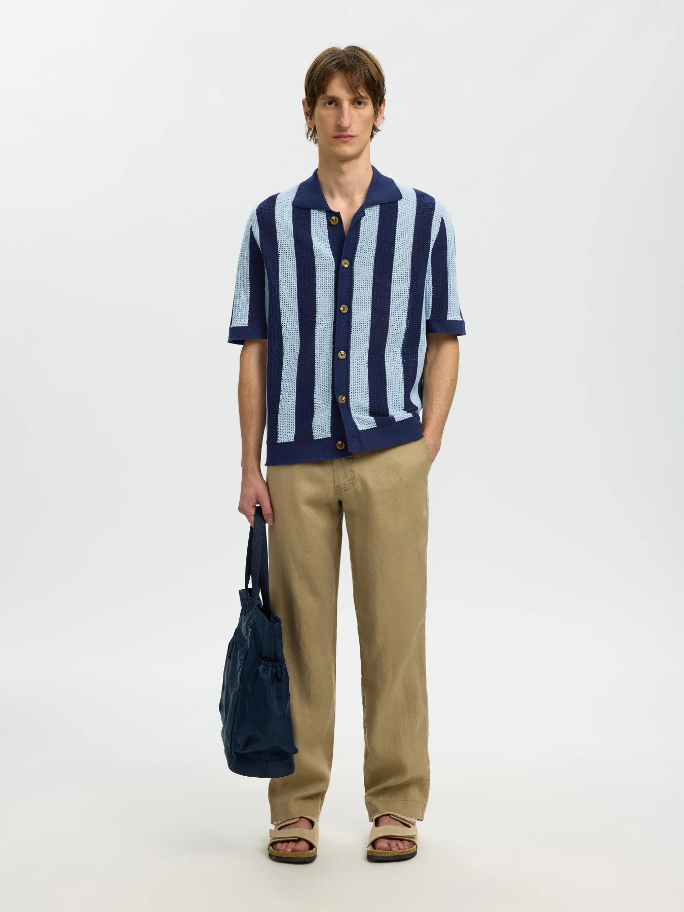 SLHSHANE Cardigan Polo Coton Bio Hommes — Selected | Appart 17 Bruxelles