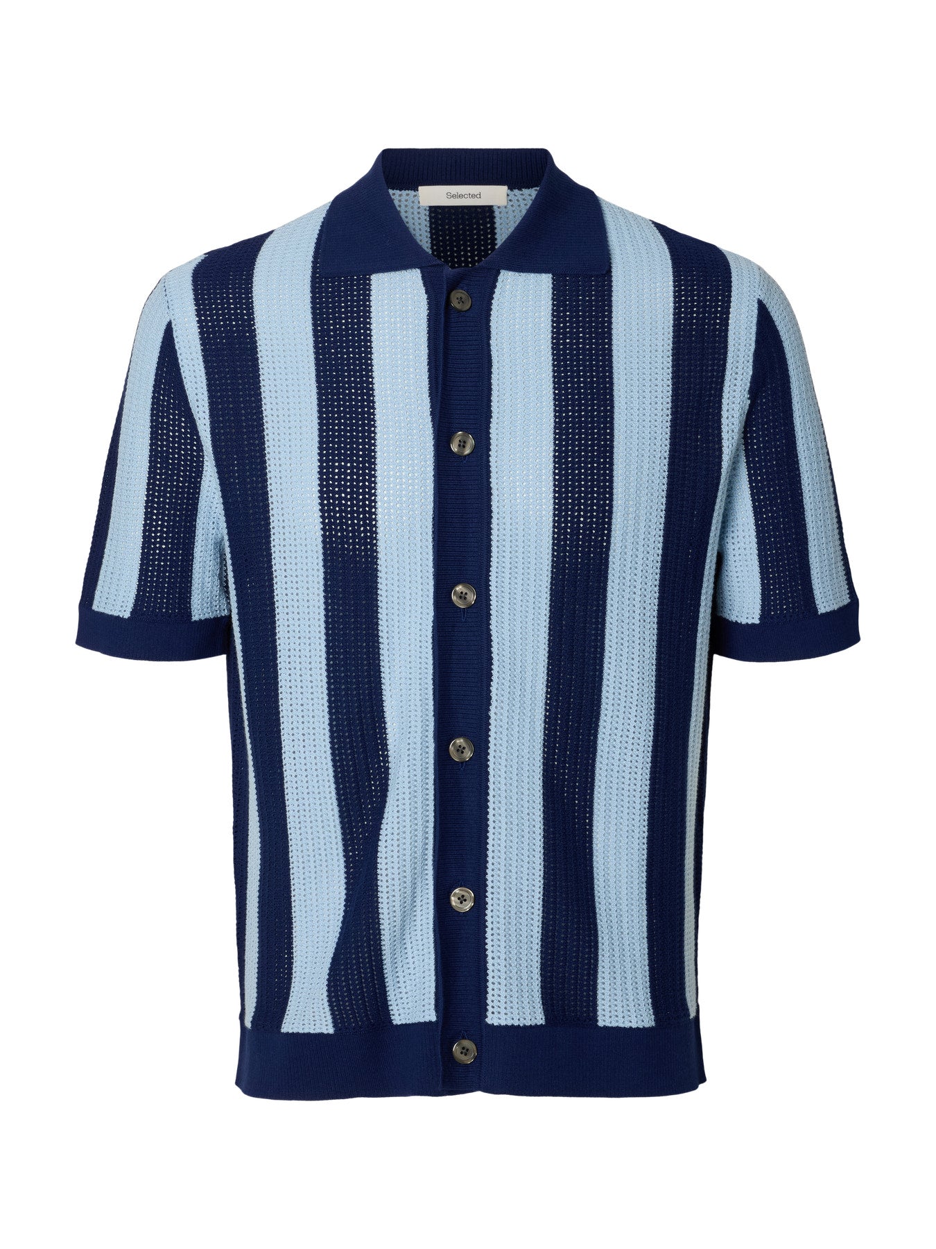 SLHSHANE Cardigan Polo Coton Bio Hommes — Selected — porté | Appart 17