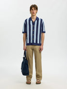 SLHSHANE Cardigan Polo Coton Bio Hommes — Selected — détail | Appart 17