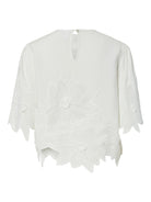 YASMORI Blouse Chemisier Haute Col Embroide — YAS — vue de face | Appart 17