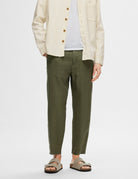 SLH180 RELAXED CROPPED MAGNUS SUN PANT — SELECTED HOMME BLACK — porté | Appart 17