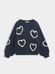 Copperose PULL EN MAILLE AVEC BRODERIE MOTIFS COEUR — Copperose — vue de face | Appart 17