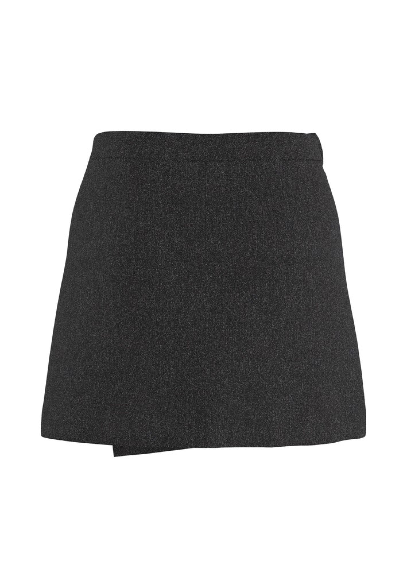 HDTINE Jupe courte portefeuille Black Melange – HYPEDROP | Appart 17