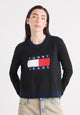 TJW CLRBLCKFLAG SWEATER — Tommy Jeans — détail | Appart 17