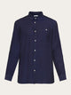 CUSTOM FIT LINEN SHIRT — KnowledgeCotton Apparel - MEN — vue de face | Appart 17