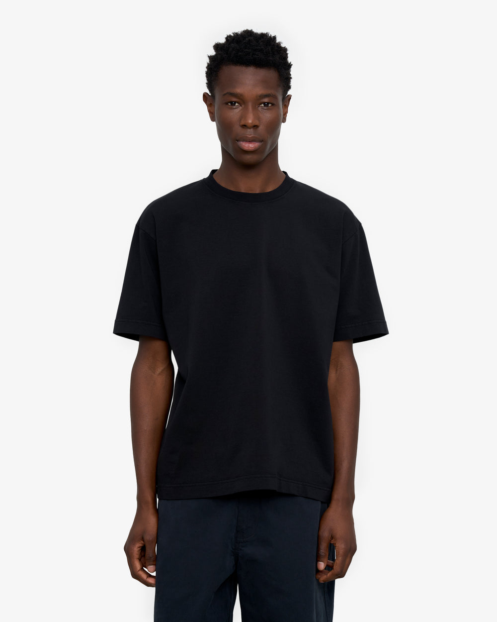 Heavy Organic Boxy Tee — Deep Black — Colorful Standard