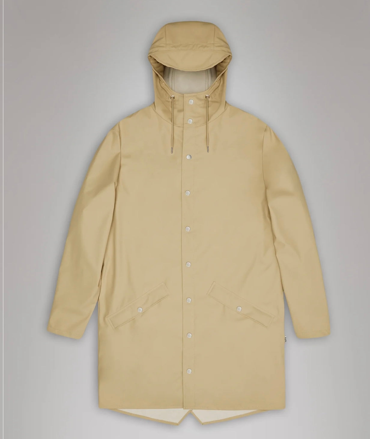 Long jacket W3 — Rains — détail | Appart 17