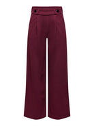 JdY JDYGEGGO Pantalon Large Maille Femme Windsor Wine