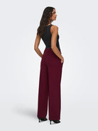 JdY JDYGEGGO Pantalon Large Maille Femme Windsor Wine